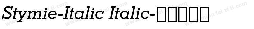 Stymie-Italic Italic字体转换